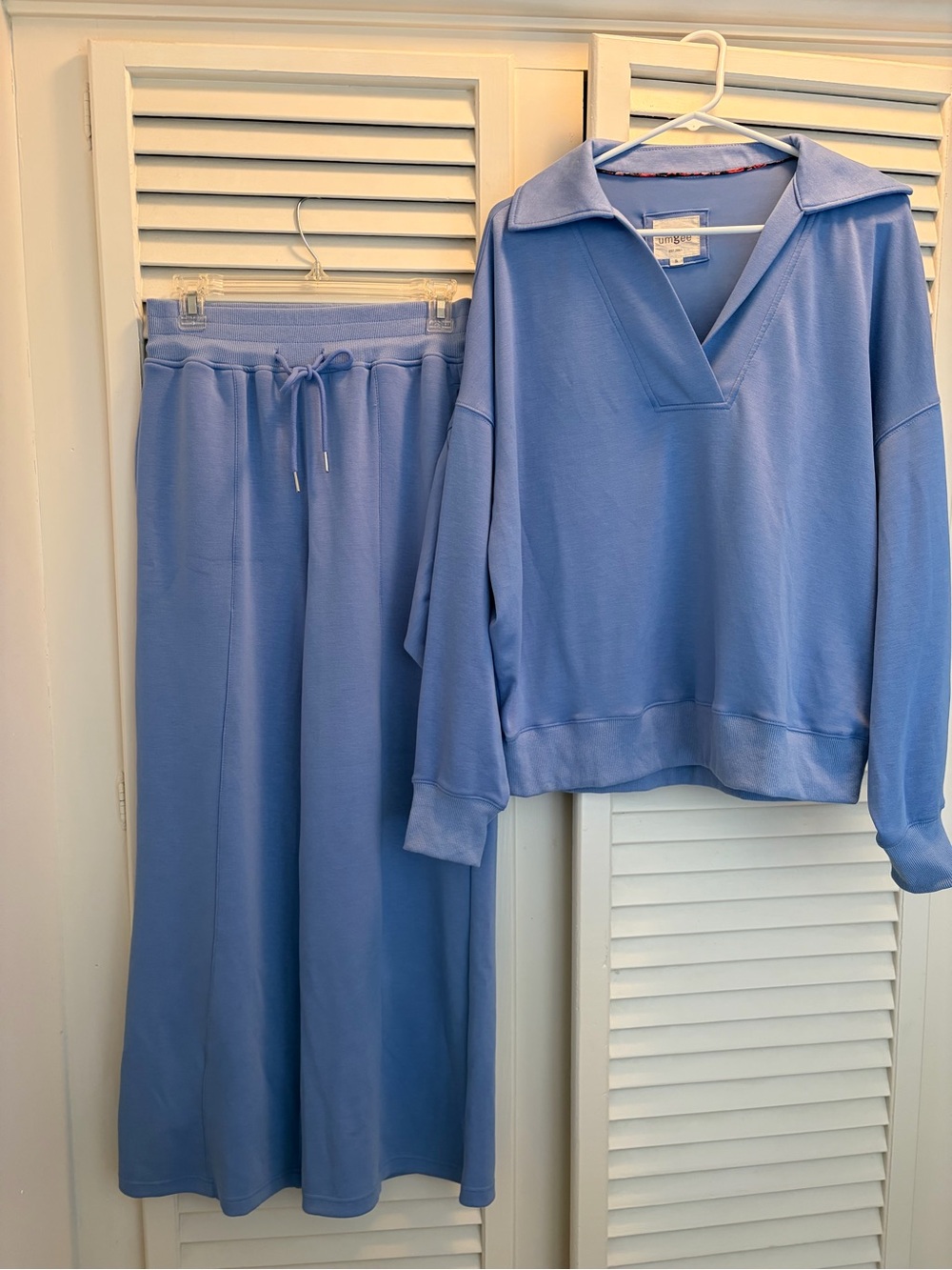 UMGEE Ladies LuxeKnit Pant Set in Peri blue
